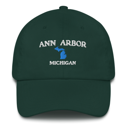 'Ann Arbor Michigan' Dad Hat (w/ Michigan Outline)