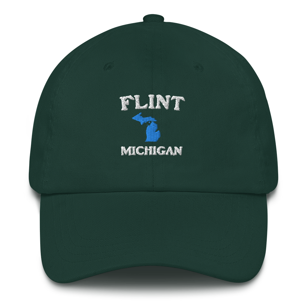 'Flint Michigan' Dad Hat (w/ Michigan Outline)