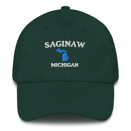 'Saginaw Michigan' Dad Hat (w/ Michigan Outline)