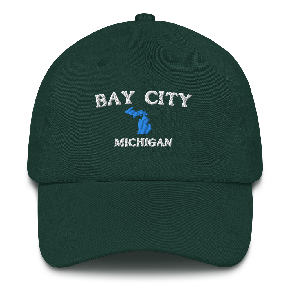 'Bay City Michigan' Dad Hat (w/ Michigan Outline)