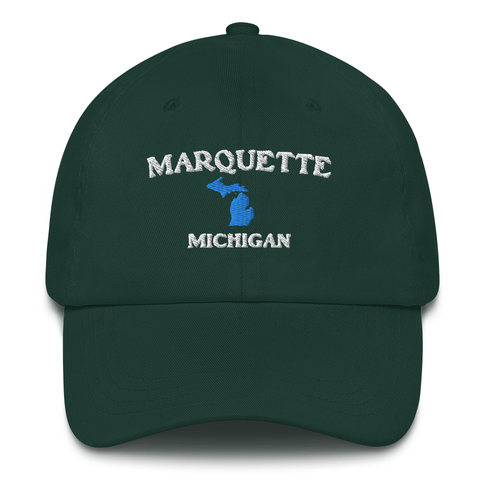 'Marquette Michigan' Dad Hat (w/ Michigan Outline)