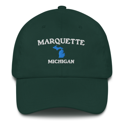 'Marquette Michigan' Dad Hat (w/ Michigan Outline)