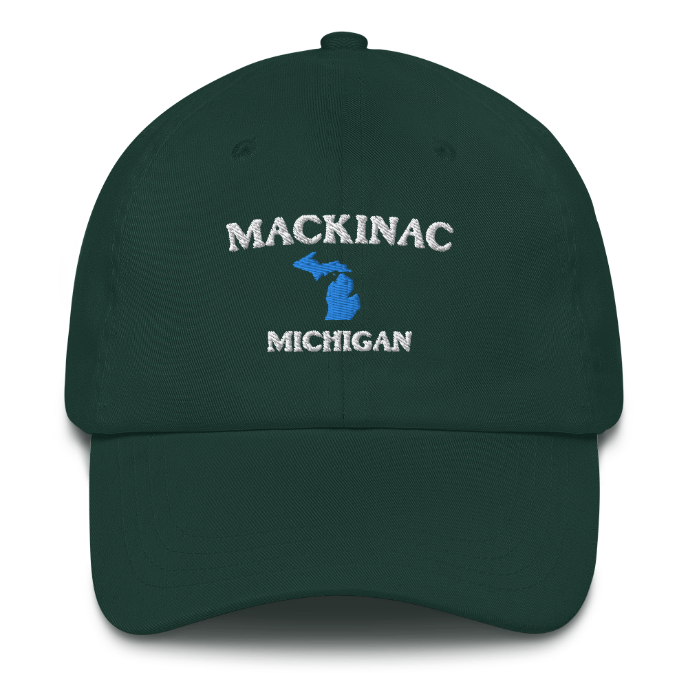 'Mackinac Michigan' Dad Hat (w/ Michigan Outline)