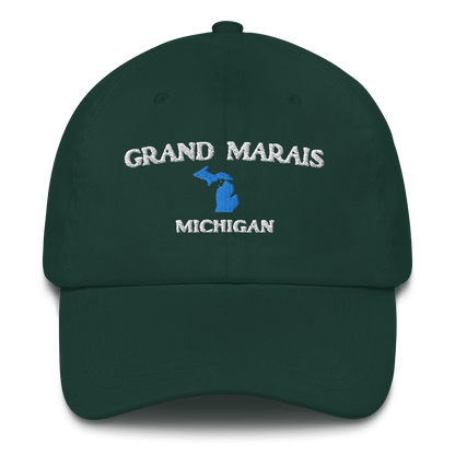 'Grand Marais Michigan' Dad Hat (w/ Michigan Outline)