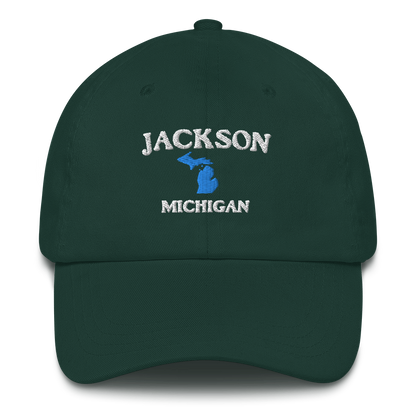 'Jackson Michigan' Dad Hat (w/ Michigan Outline)