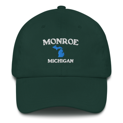 'Monroe Michigan' Dad Hat (w/ Michigan Outline)