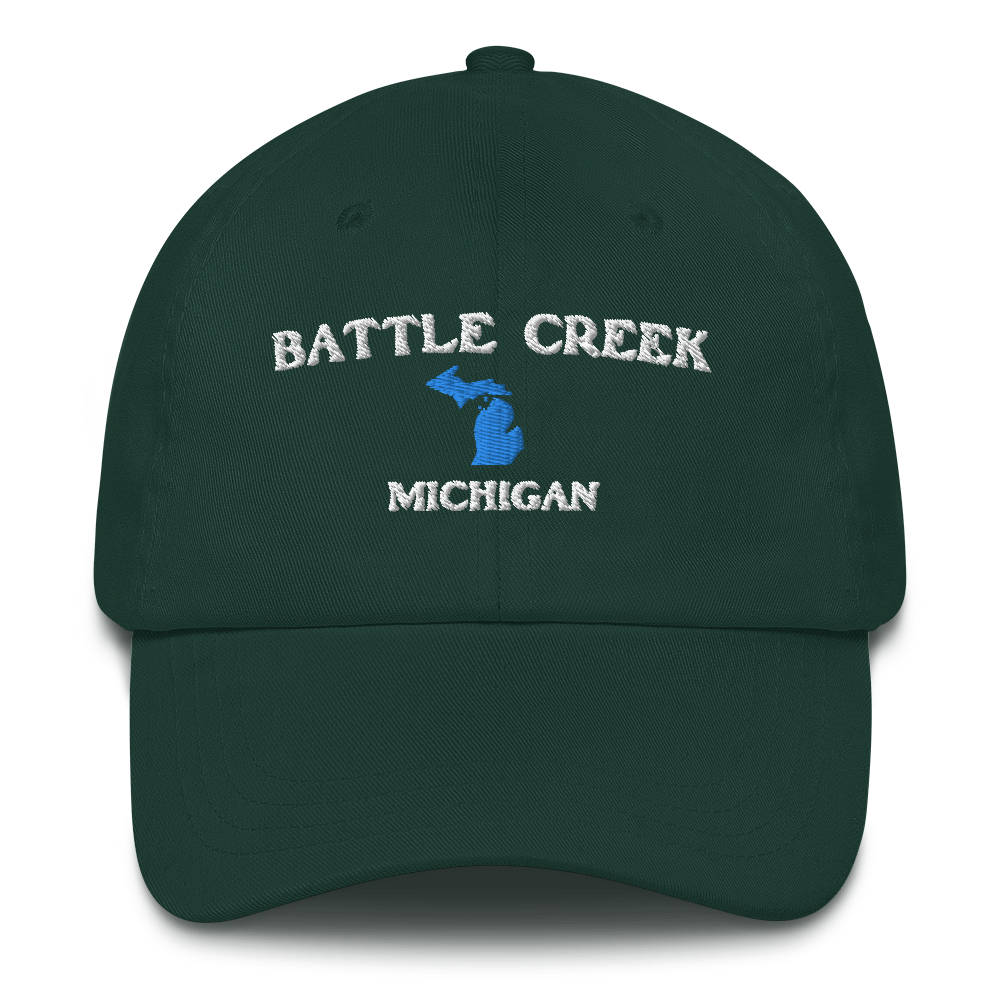 'Battle Creek Michigan' Dad Hat (w/ Michigan Outline)