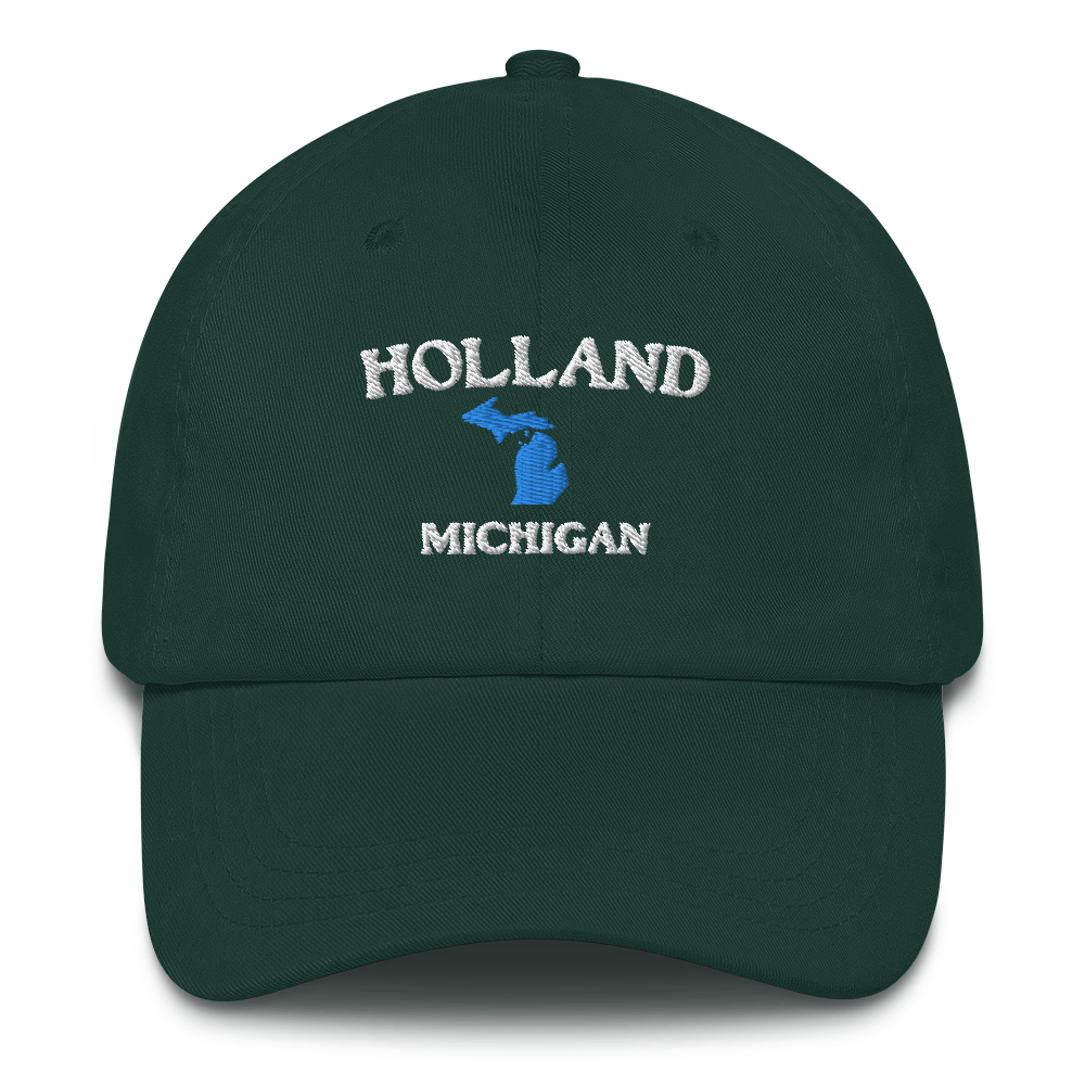 'Holland Michigan' Dad Hats (w/ Michigan Outline)