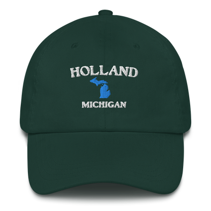 'Holland Michigan' Dad Hats (w/ Michigan Outline)