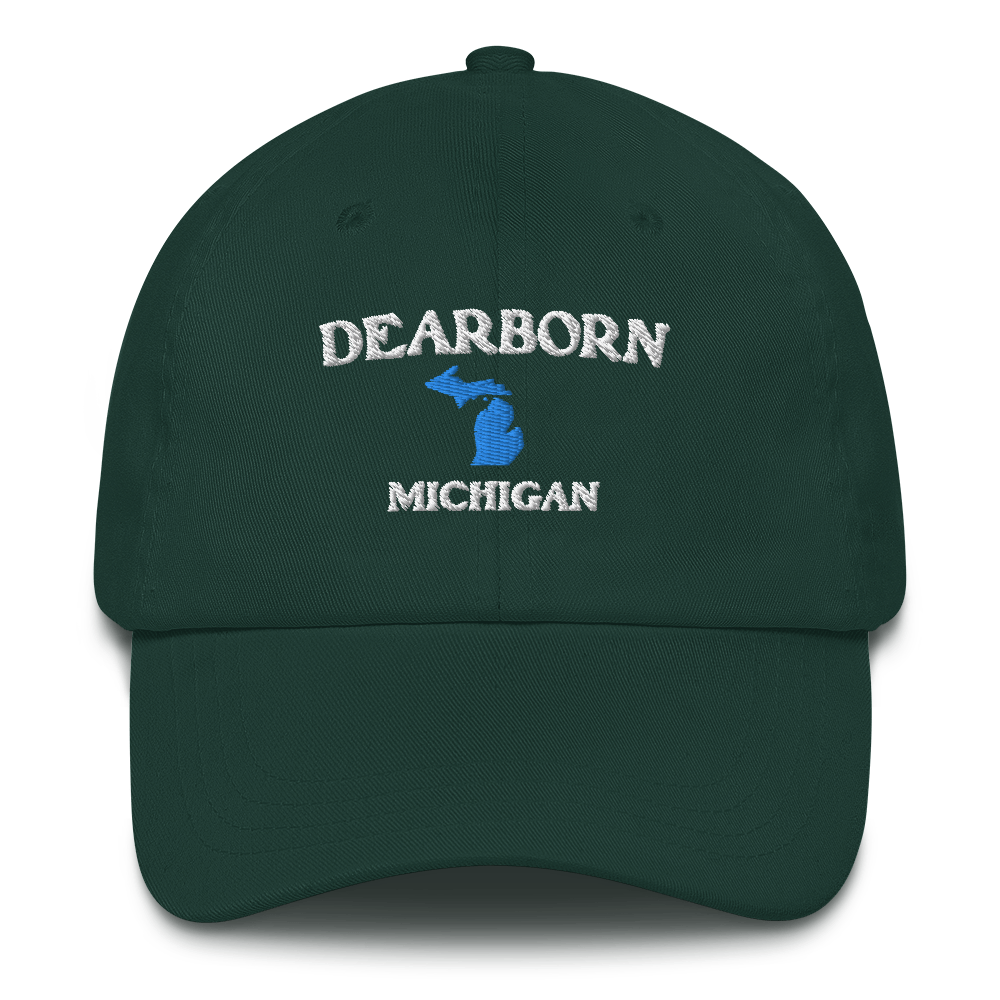 'Dearborn Michigan' Dad Hats (w/ Michigan Outline)