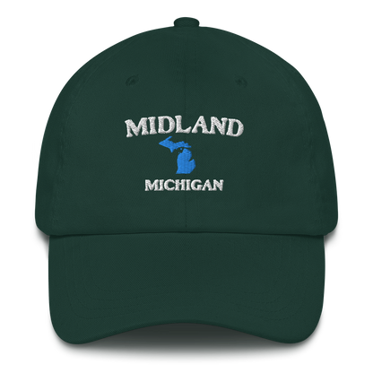 'Midland Michigan' Dad Hat (w/ Michigan Outline)