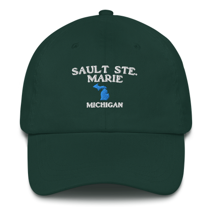 'Sault Ste. Marie' Dad Hat (w/ Michigan Outline)