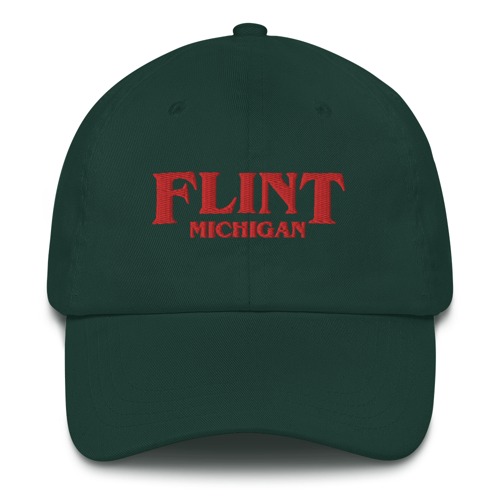 'Flint Michigan' Dad Hat (1980s Drama Parody)