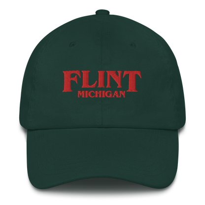 'Flint Michigan' Dad Hat (1980s Drama Parody)