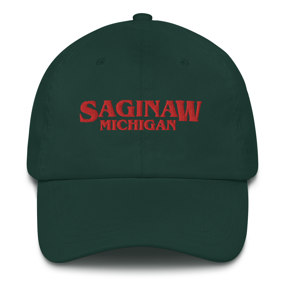 'Saginaw Michigan' Dad Hat (1980s Drama Parody)