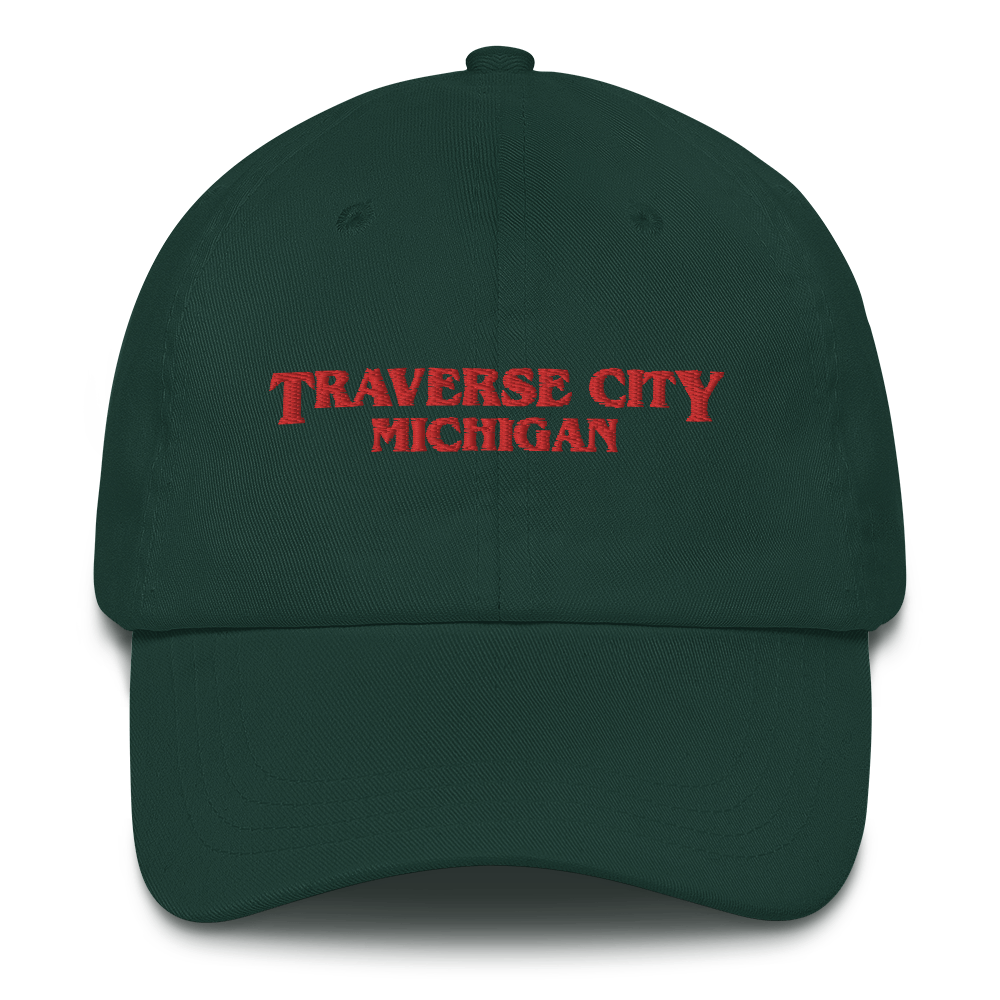 'Traverse City Michigan' Dad Hat (1980s Drama Parody)