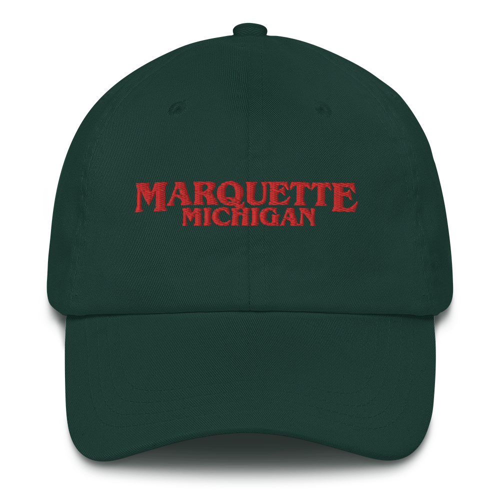 'Marquette Michigan' Dad Hat (1980s Drama Parody)