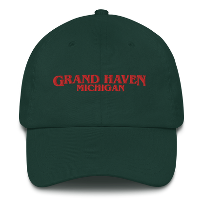 'Grand Haven Michigan' Dad Hat (1980s Drama Parody)