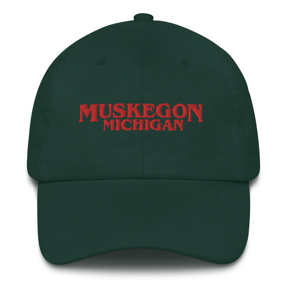 'Muskegon Michigan' Dad Hat (1980s Drama Parody)