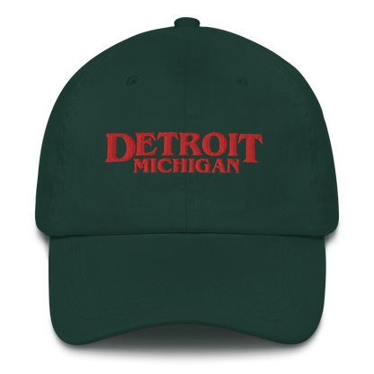 'Detroit Michigan' Dad Hat (1980s Drama Parody)