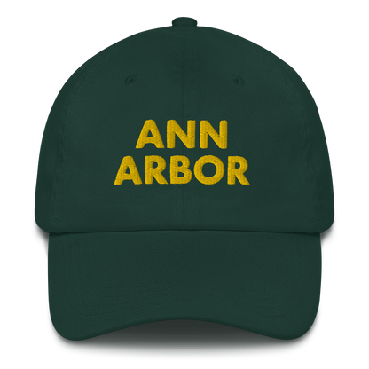 'Ann Arbor' Dad Hat | Gold/Navy Embroidery