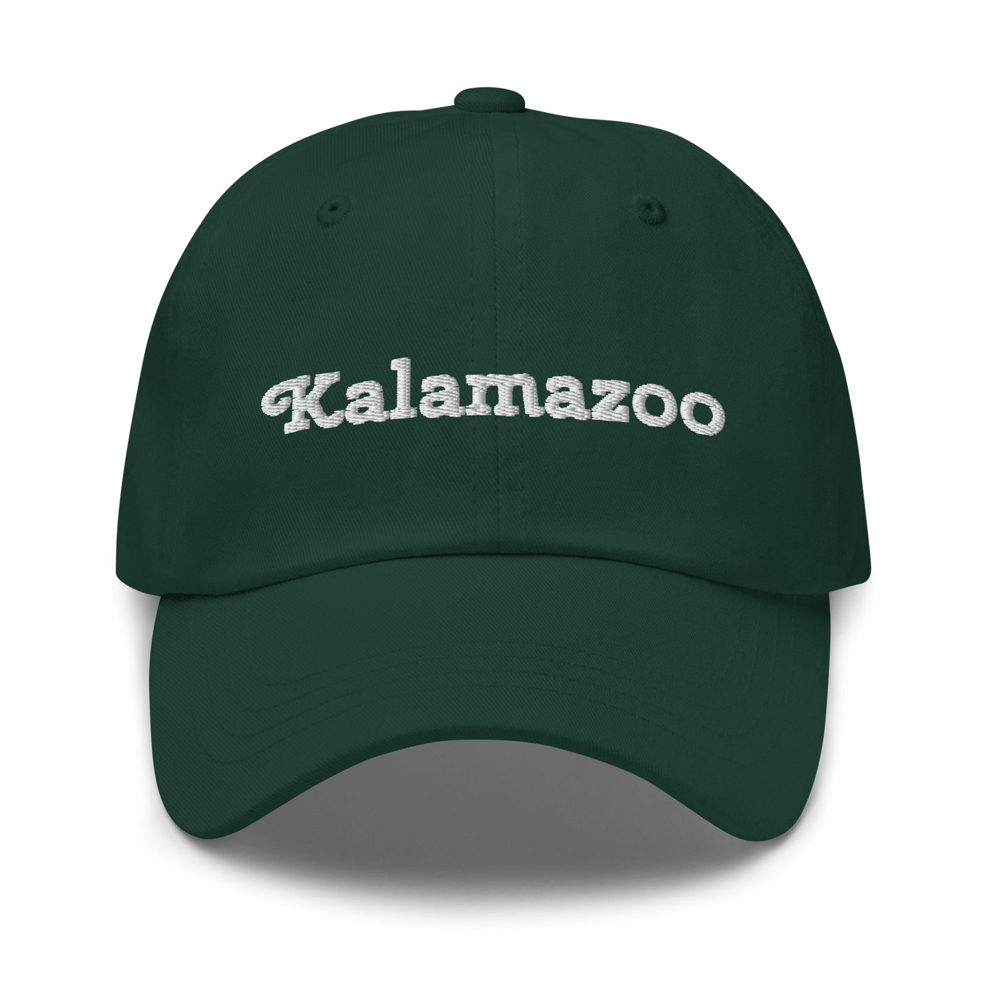 'Kalamazoo' Dad Hat | White/Black Embroidery