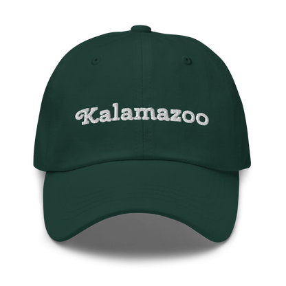 'Kalamazoo' Dad Hat | White/Black Embroidery