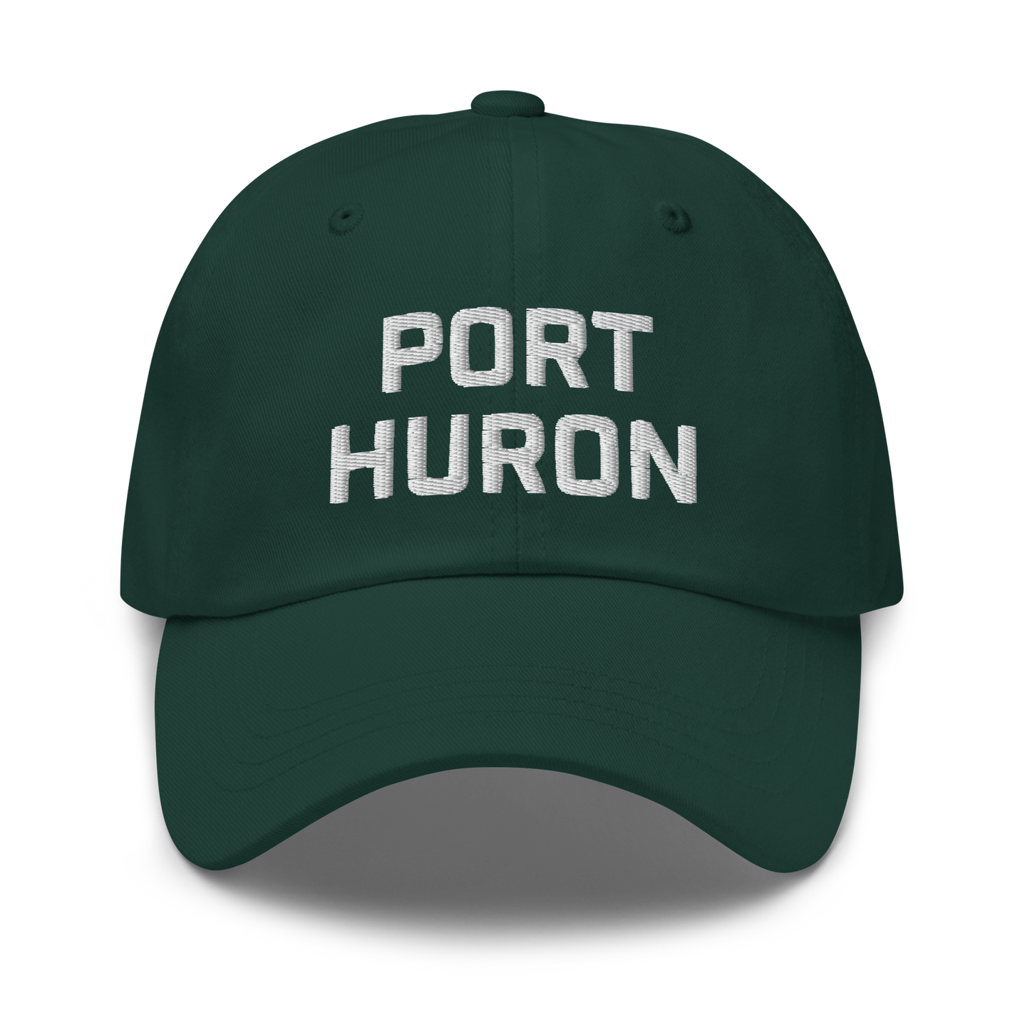 'Port Huron' Dad Hat | White/Black Embroidey