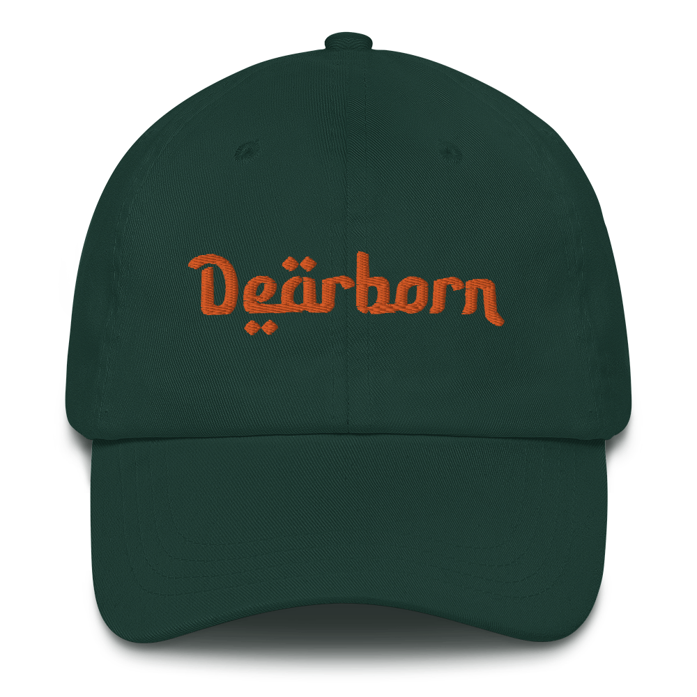 'Dearborn' Dad Hat | Orange Embroidery