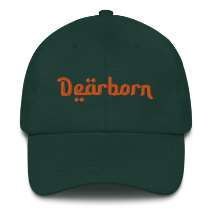 'Dearborn' Dad Hat | Orange Embroidery