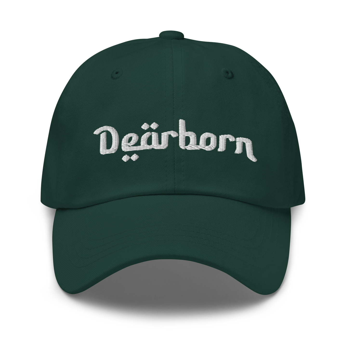 'Dearborn' Dad Hat | Green/White Embroidery