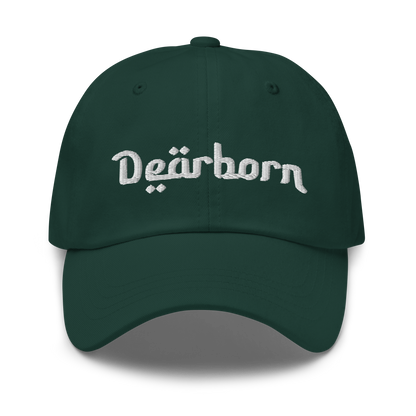 'Dearborn' Dad Hat | Green/White Embroidery