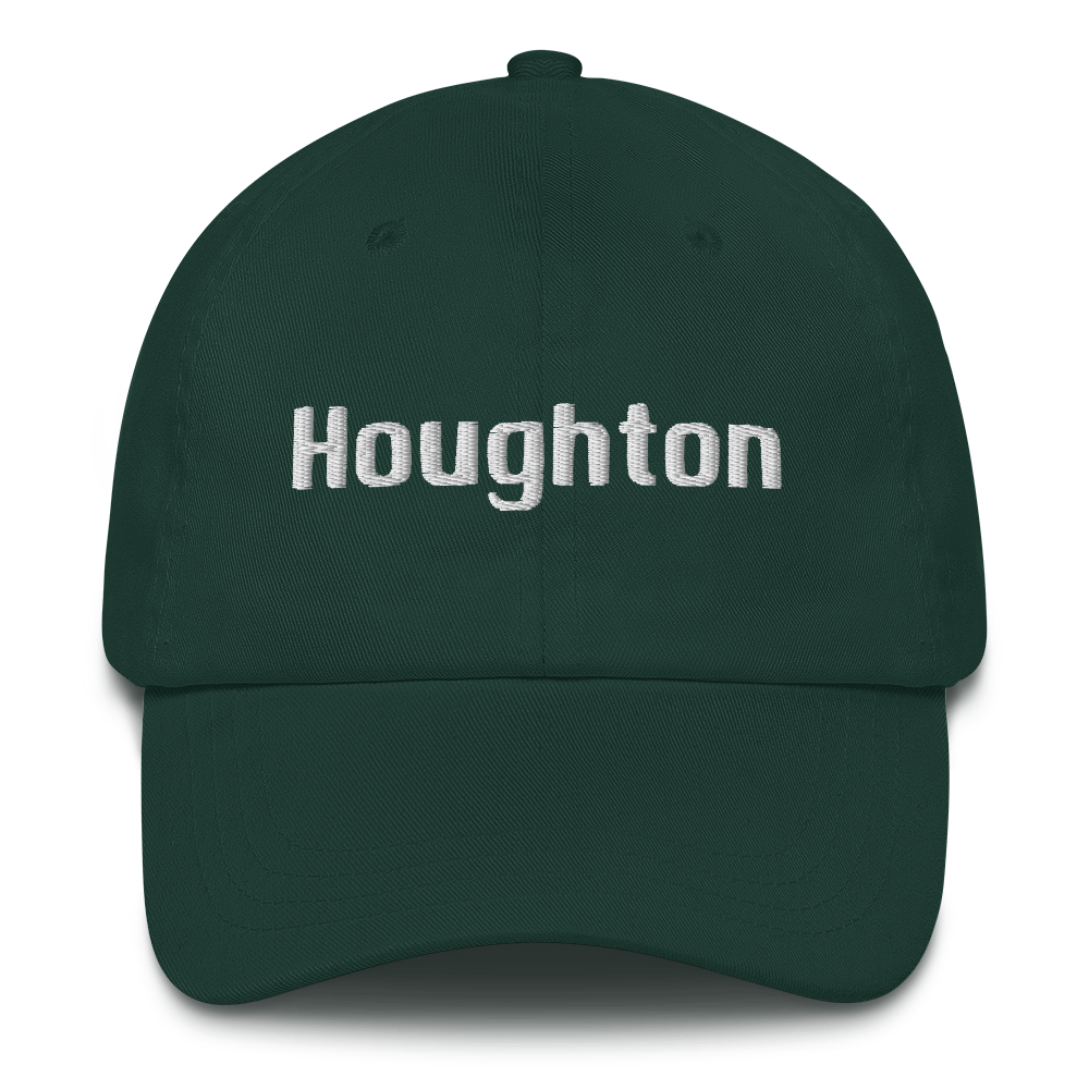 'Houghton' Dad Hat | White/Black Embroidery