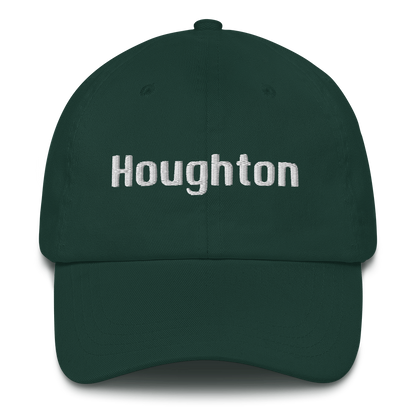 'Houghton' Dad Hat | White/Black Embroidery