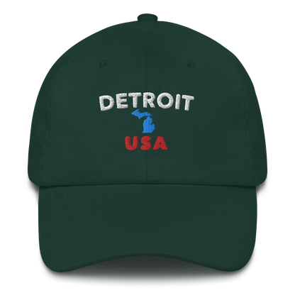 'Detroit USA' Dad Hat (w/ Michigan Outline)