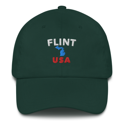 'Flint USA' Dad Hat (w/ Michigan Outline)