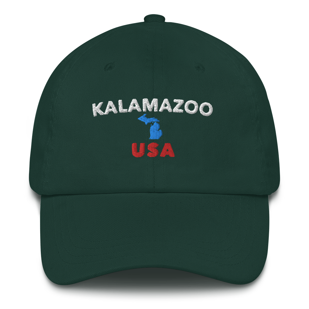 'Kalamazoo USA' Dad Hat (w/ Michigan Outline)