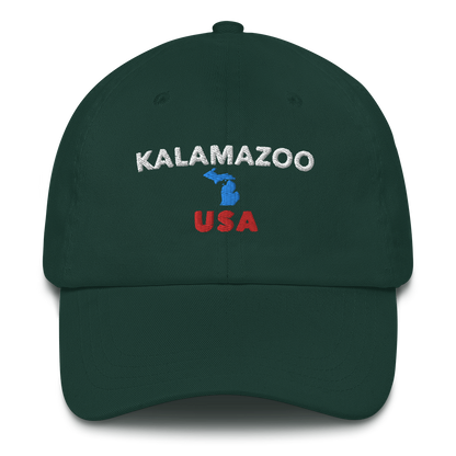 'Kalamazoo USA' Dad Hat (w/ Michigan Outline)