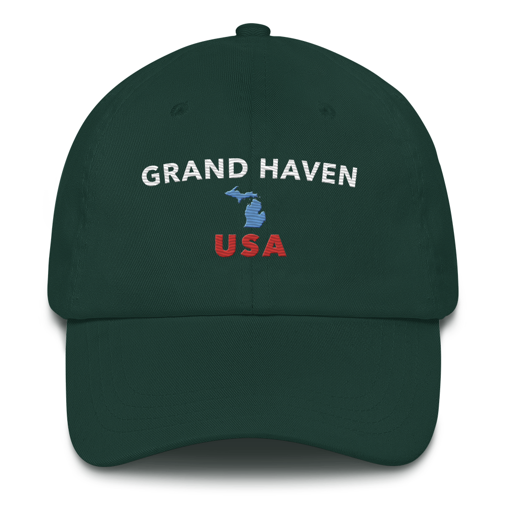 'Grand Haven' Dad Hat (w/Michigan Outline)