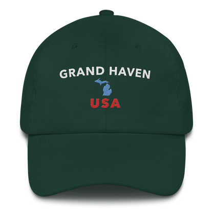 'Grand Haven' Dad Hat (w/Michigan Outline)