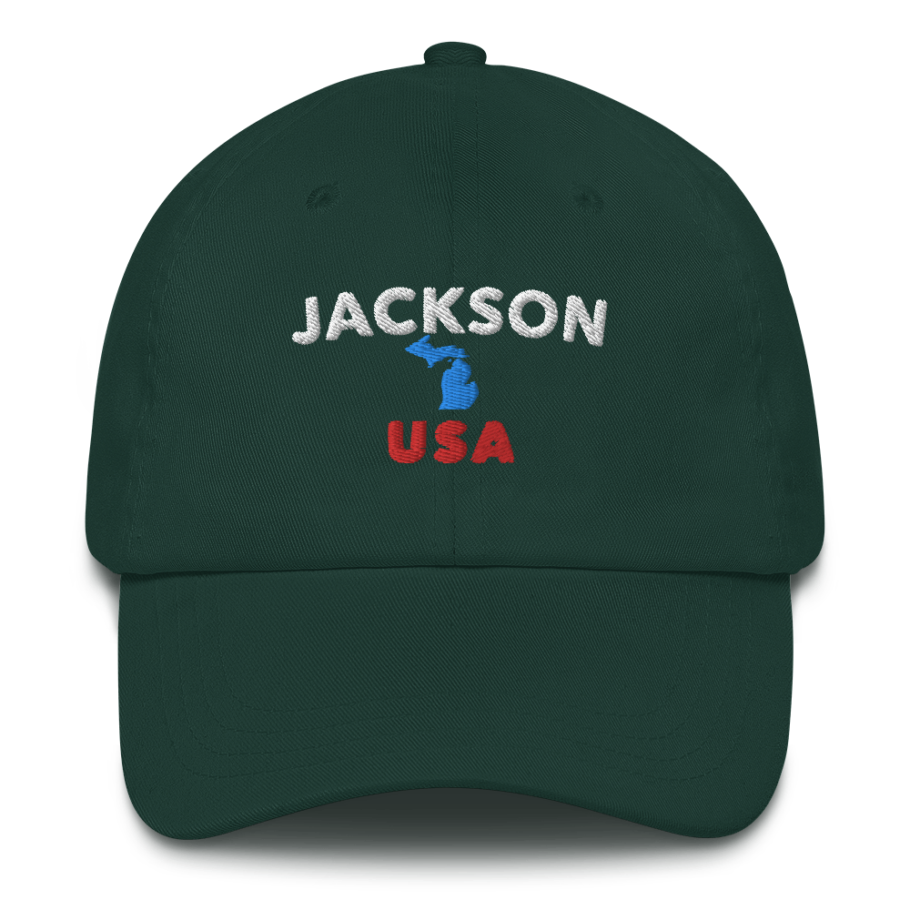 'Jackson USA' Dad Hat (w/ Michigan Outline)