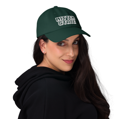 Michigan 'Mitten State' Dad Hat (Arcade Font)