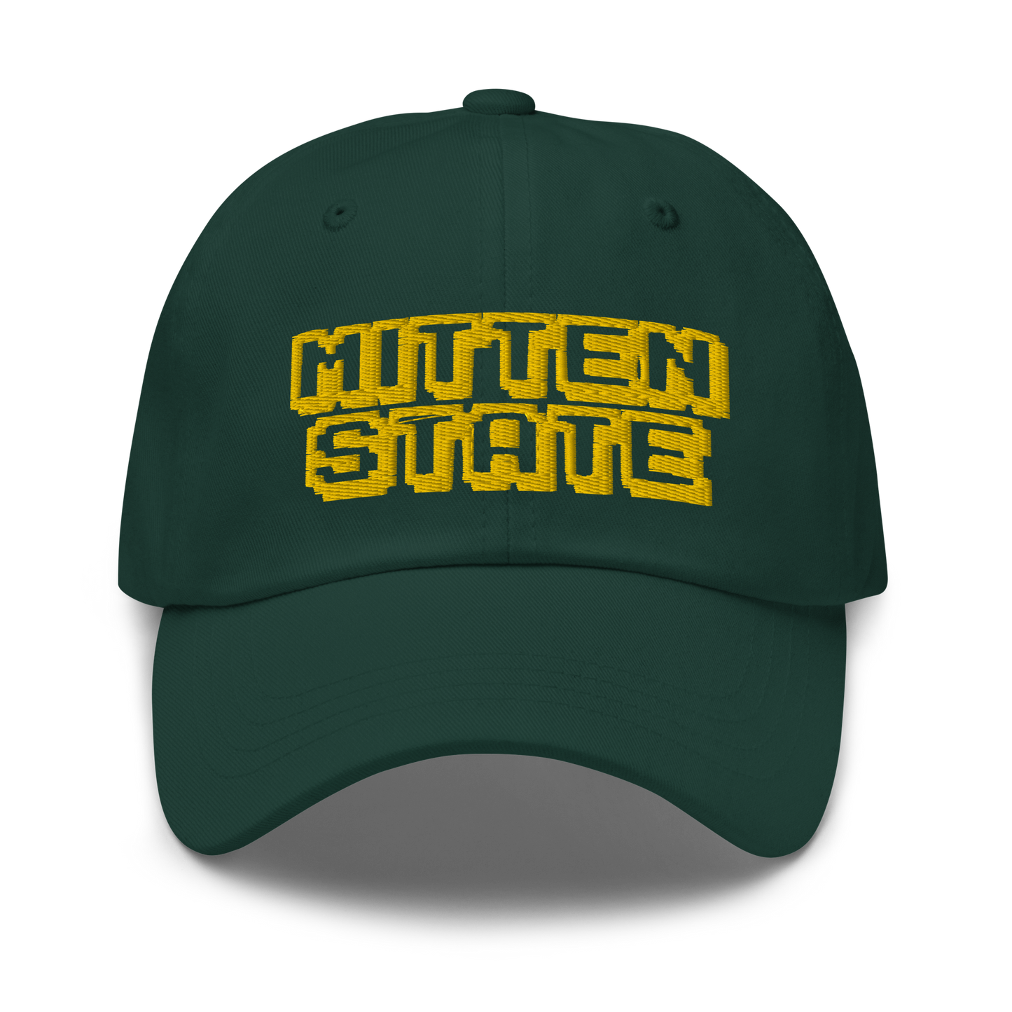 Michigan 'Mitten State' Dad Hat (Arcade Font) | Gold Embroidery