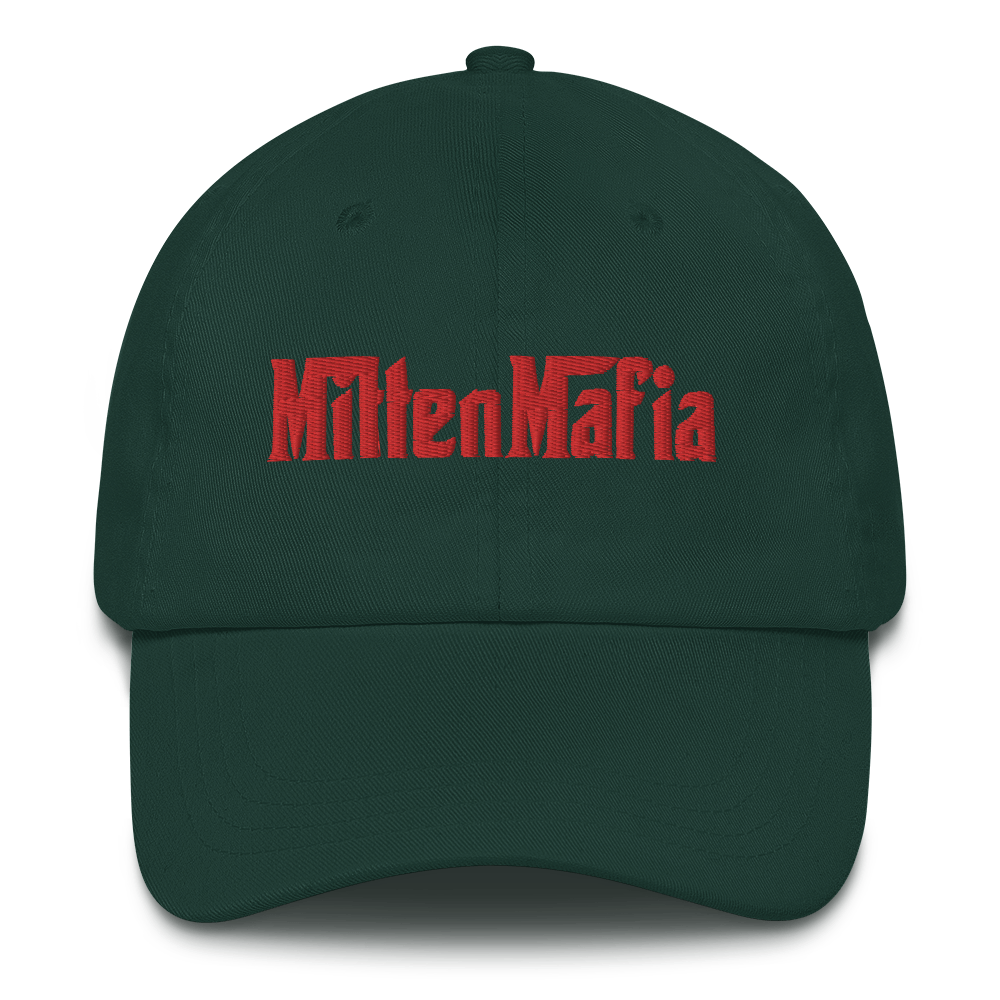 Michigan 'MittenMafia' Dad Hat (Gangster Font) | Red Embroidery