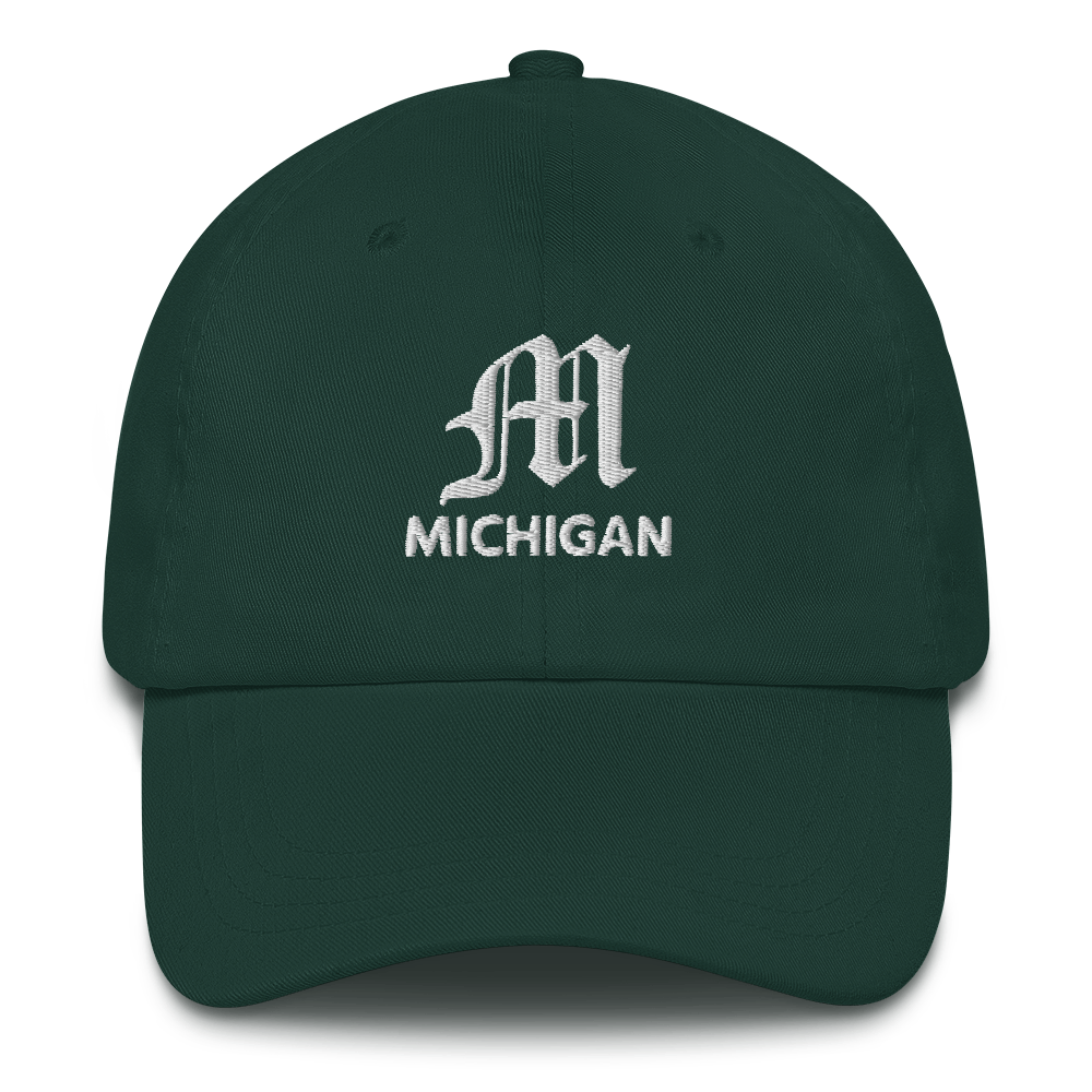 'Michigan' Dad Hat (w/ Old English 'M')