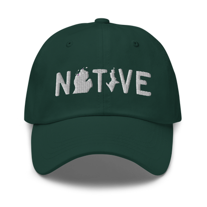 Michigan 'Native' Dad Hat (Licence Plate Font)