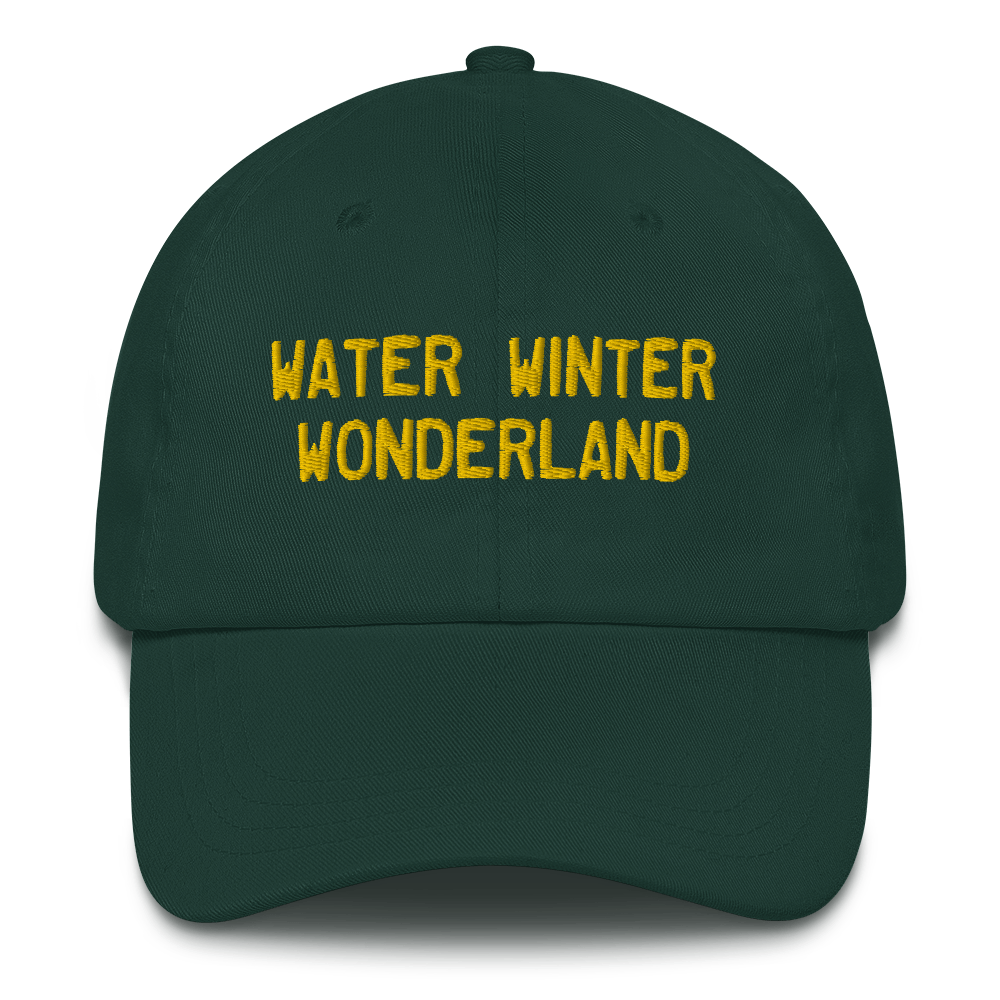 Michigan 'Water Winter Wonderland' Dad Hat (Licence Plate Font) | Gold Embroidery