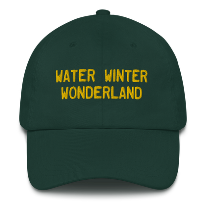 Michigan 'Water Winter Wonderland' Dad Hat (Licence Plate Font) | Gold Embroidery