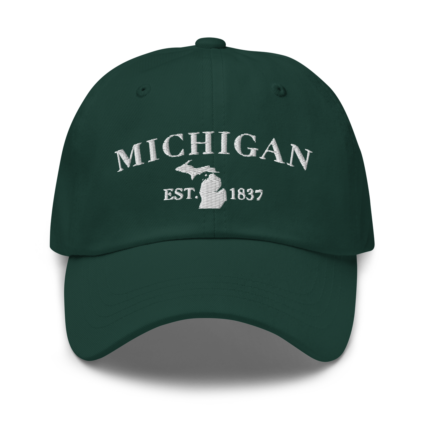 'Michigan EST 1837' Dad Hat (Didone Font)