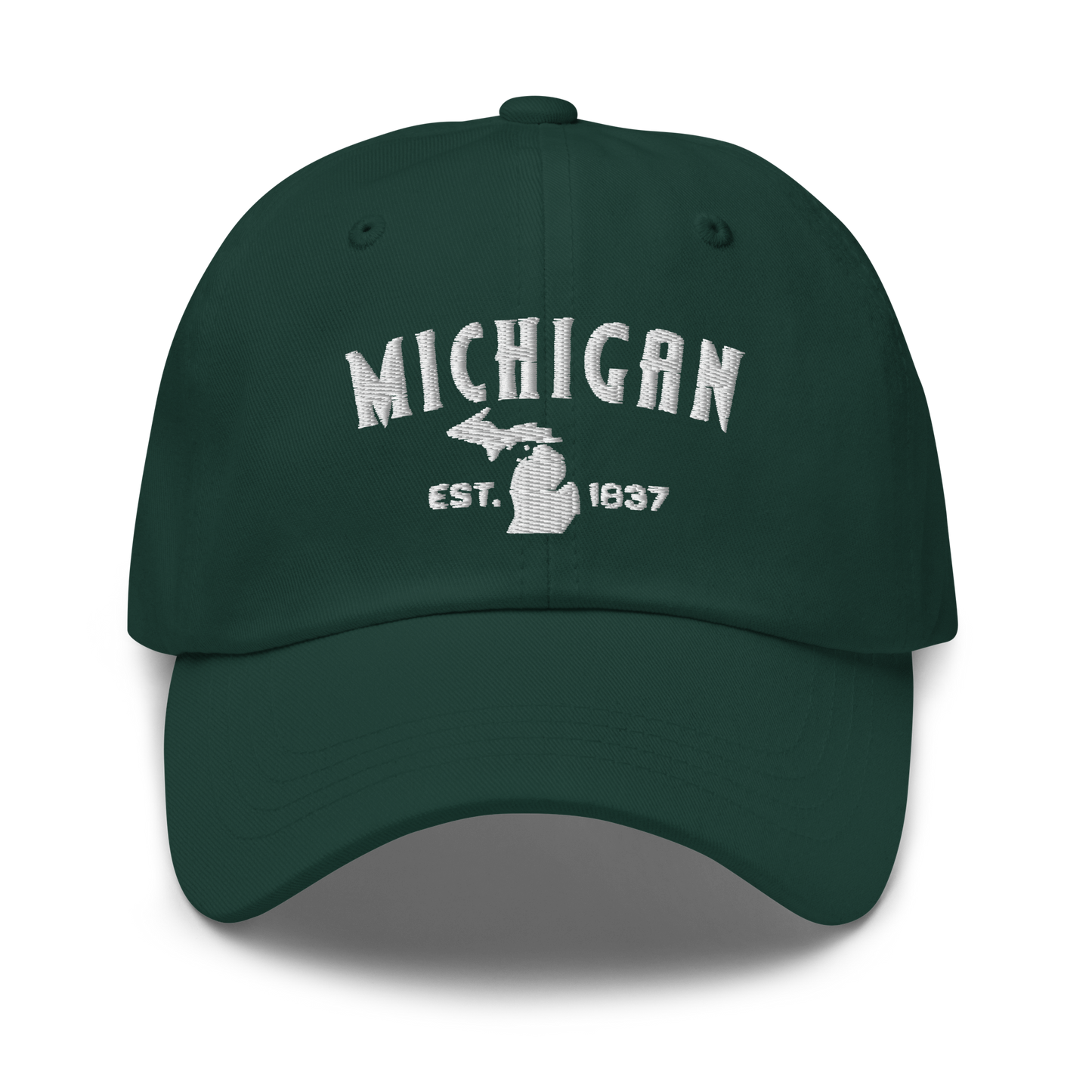 'Michigan EST 1837' Dad Hat (Vicious Mustelid Font)